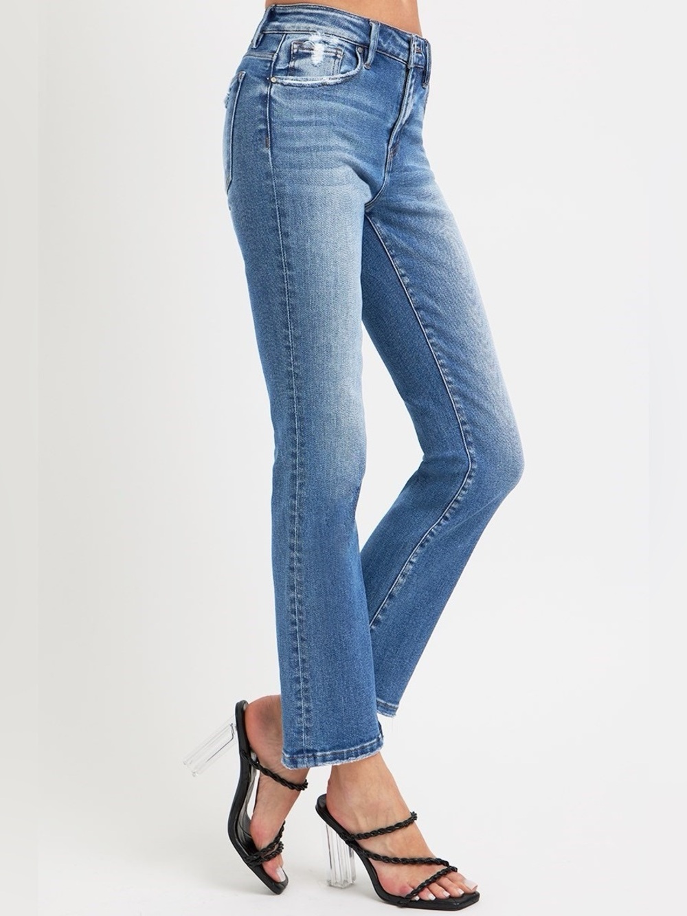 RDP5302RT DARK Risen Mid Rise Straight Jeans - Picture 2 of 4